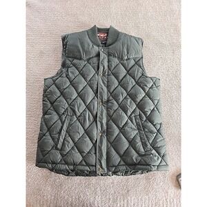 Roper Range Gear Down Puffer Vest Green 2XL Quilted Snap/zip Outdoor Chore